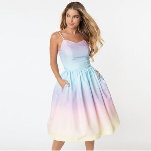 Magnolia Park Pastel Rainbow Ombre Dress